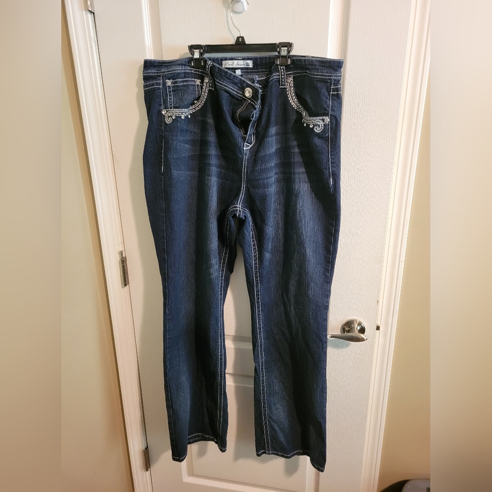 Real Jeans size 23= 18/20 slight boot cut